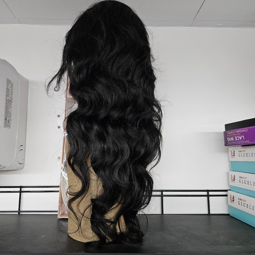 Human Hair Glueless wig, Lace Frontal 13x4 24"